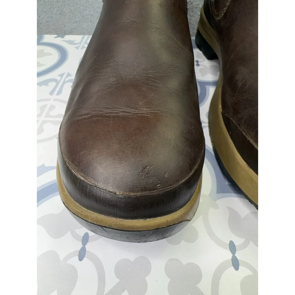 Danner Pub Garden Chelsea‎ Boots Mens 12 Chocolate Leather Rubber Waterproof USA